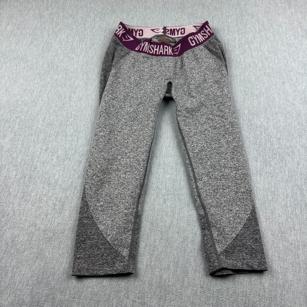 Gymshark Leggings Women Medium Gray Flex 21" Seamless Cropped Gym‎ Yoga Pants